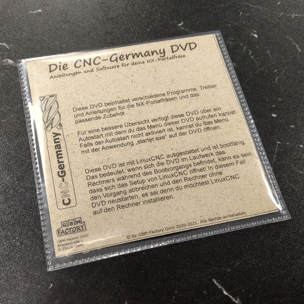 Die CNC-Germany DVD - Unterlagen und Informationen